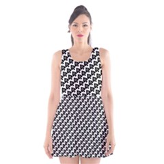 Hotwife Queen Of Spades Motif On White Scoop Neck Skater Dress