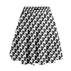 Hotwife Queen Of Spades Motif On White High Waist Skirt by MakeaStatementClothing