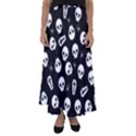 Skull, spider and chest  - Halloween pattern Flared Maxi Skirt View1