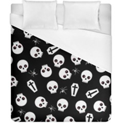 Skull, Spider And Chest  - Halloween Pattern Duvet Cover (california King Size) by Valentinaart