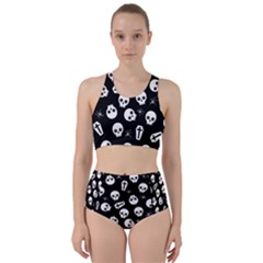 Skull, Spider And Chest  - Halloween Pattern Racer Back Bikini Set