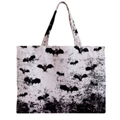 Vintage Halloween Bat Pattern Zipper Mini Tote Bag by Valentinaart