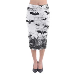 Vintage Halloween Bat Pattern Midi Pencil Skirt by Valentinaart