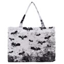 Vintage Halloween Bat pattern Zipper Medium Tote Bag View1