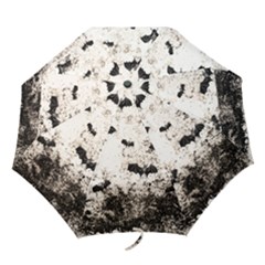 Vintage Halloween Bat Pattern Folding Umbrellas by Valentinaart