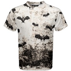 Vintage Halloween Bat Pattern Men s Cotton Tee by Valentinaart