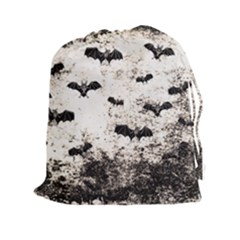 Vintage Halloween Bat Pattern Drawstring Pouches (xxl) by Valentinaart