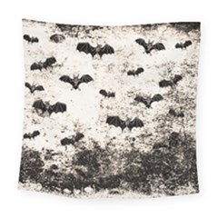 Vintage Halloween Bat Pattern Square Tapestry (large) by Valentinaart