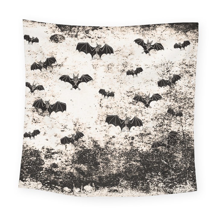 Vintage Halloween Bat pattern Square Tapestry (Large)