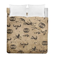 Vintage Halloween Pattern Duvet Cover Double Side (full/ Double Size) by Valentinaart