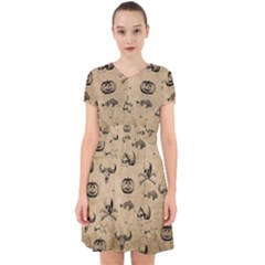 Vintage Halloween Pattern Adorable In Chiffon Dress