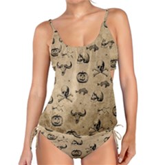 Vintage Halloween Pattern Tankini Set