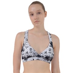 Vintage Halloween Pattern Sweetheart Sports Bra