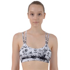 Vintage Halloween Pattern Line Them Up Sports Bra