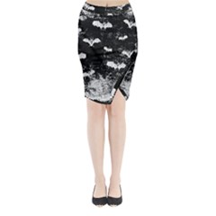 Vintage Halloween Bat pattern Midi Wrap Pencil Skirt