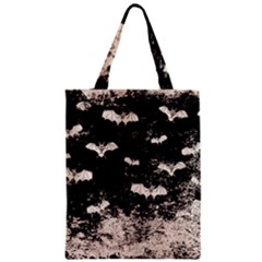 Vintage Halloween Bat Pattern Zipper Classic Tote Bag by Valentinaart