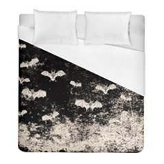 Vintage Halloween Bat Pattern Duvet Cover (full/ Double Size) by Valentinaart