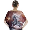 Steampunk, Awesome Steampunk Horse With Clocks And Gears In Silver Blouse View2