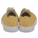 Pale Pumpkin Orange and White Halloween Gingham Check Kids  Low Top Canvas Sneakers View4