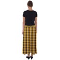 Pale Pumpkin Orange and Black Halloween Gingham Check Flared Maxi Skirt View2