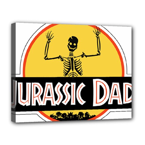 Jurassic Dad Dinosaur Skeleton Funny Birthday Gift Canvas 14  X 11  by PodArtist