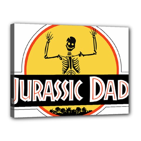 Jurassic Dad Dinosaur Skeleton Funny Birthday Gift Canvas 16  X 12  by PodArtist