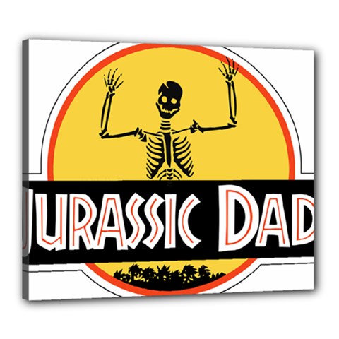 Jurassic Dad Dinosaur Skeleton Funny Birthday Gift Canvas 24  X 20  by PodArtist