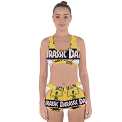 Jurassic Dad Dinosaur Skeleton Funny Birthday Gift Racerback Boyleg Bikini Set by PodArtist