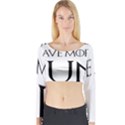  Targaryens Have More Fun - Blondes Have More Fun BLACK Long Sleeve Crop Top View1