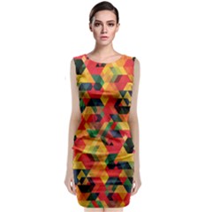 Hexagon Fire Classic Sleeveless Midi Dress