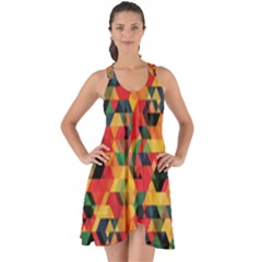 Hexagon Fire Show Some Back Chiffon Dress