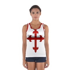 Crusader Cross Sport Tank Top  by Valentinaart