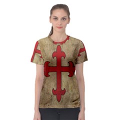 Crusader Cross Women s Sport Mesh Tee