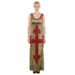 Crusader Cross Maxi Thigh Split Dress by Valentinaart