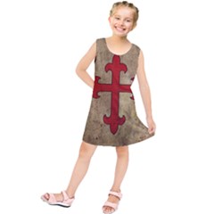 Crusader Cross Kids  Tunic Dress by Valentinaart