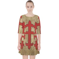 Crusader Cross Pocket Dress by Valentinaart