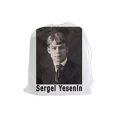 Sergei Yesenin Drawstring Pouches (large)  by Valentinaart