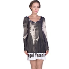 Sergei Yesenin Long Sleeve Nightdress by Valentinaart