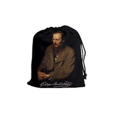 Fyodor Dostoyevsky Drawstring Pouches (medium)  by Valentinaart