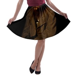 Fyodor Dostoyevsky A-line Skater Skirt by Valentinaart