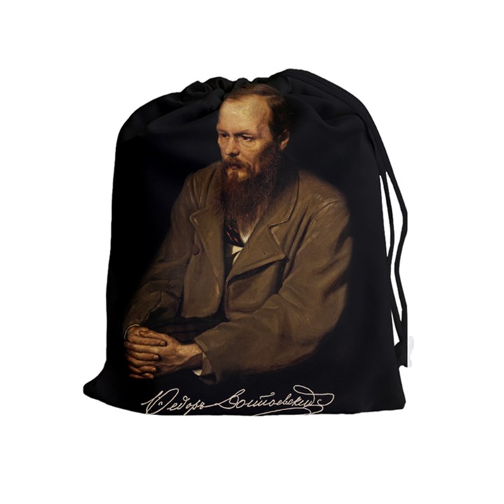 Fyodor Dostoyevsky Drawstring Pouches (Extra Large)