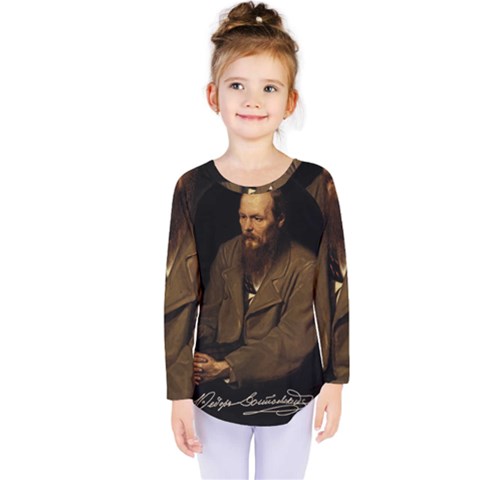 Fyodor Dostoyevsky Kids  Long Sleeve Tee by Valentinaart