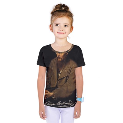 Fyodor Dostoyevsky Kids  One Piece Tee by Valentinaart