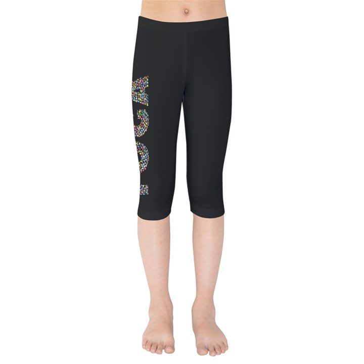 color020a Kids  Capri Yoga Leggings 