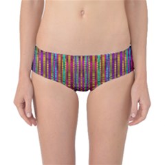 Star Fall In  Retro Peacock Colors Classic Bikini Bottoms by pepitasart