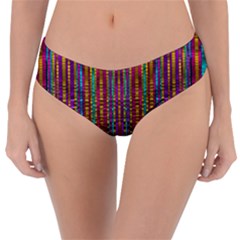 Star Fall In  Retro Peacock Colors Reversible Classic Bikini Bottoms