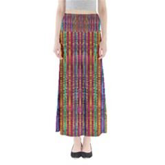 Star Fall In  Retro Peacock Colors Full Length Maxi Skirt by pepitasart