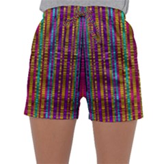 Star Fall In  Retro Peacock Colors Sleepwear Shorts