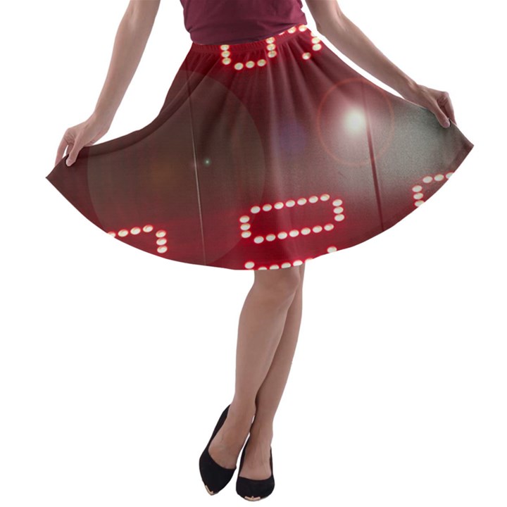 Numbers Game A-line Skater Skirt