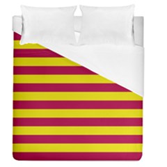 Red & Yellow Stripesi Duvet Cover (queen Size)